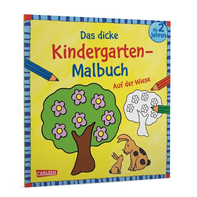 Produktbild: Ausmalbilder f&uuml;r Kita-Kinder: Das dicke Kindergarten-Malbuch: Auf der Wiese