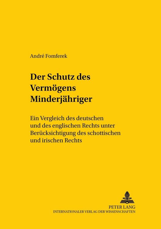 Produktbild: Der Schutz des Verm&ouml;gens Minderj&auml;hriger