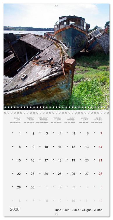 Produktbild: Bateaux &eacute;paves (Calendrier mural carr&eacute; 2026 30x30 cm) Calendrier double avec une page pour vos prises de notes