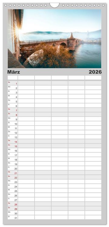 Produktbild: Familienplaner 2026 - Mein Heidelberg - Unterwegs zwischen Neckar und Altstadt mit 5 Spalten (Wandkalender, 21 x 45 cm) CALVENDO