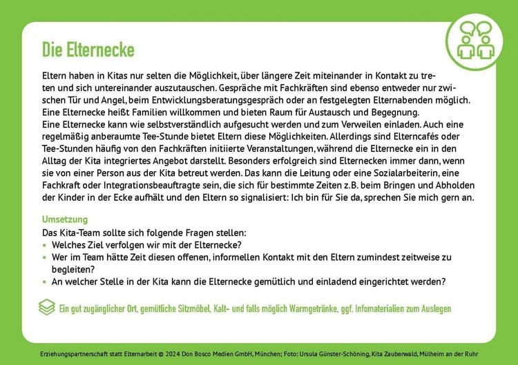 Produktbild: Erziehungspartnerschaft statt Elternarbeit