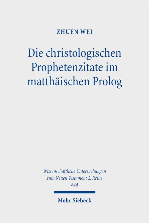 Produktbild: Die christologischen Prophetenzitate im matth&auml;ischen Prolog