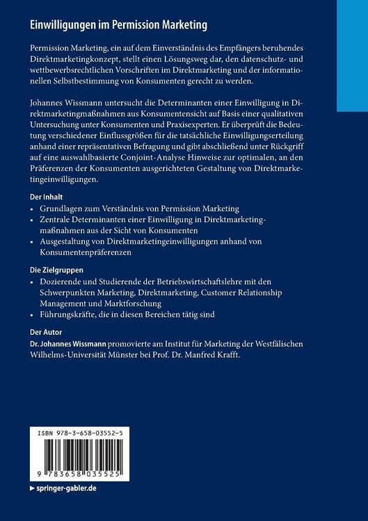 Produktbild: Einwilligungen im Permission Marketing