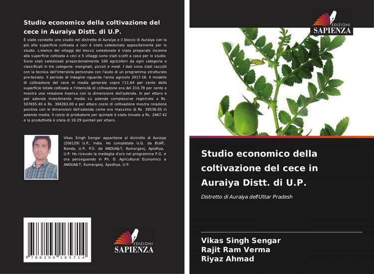 Produktbild: Studio economico della coltivazione del cece in Auraiya Distt. di U.P.