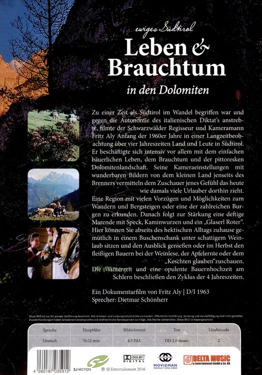 Produktbild: Ewiges S&uuml;dtirol - Leben & Brauchtum in den Dolomiten