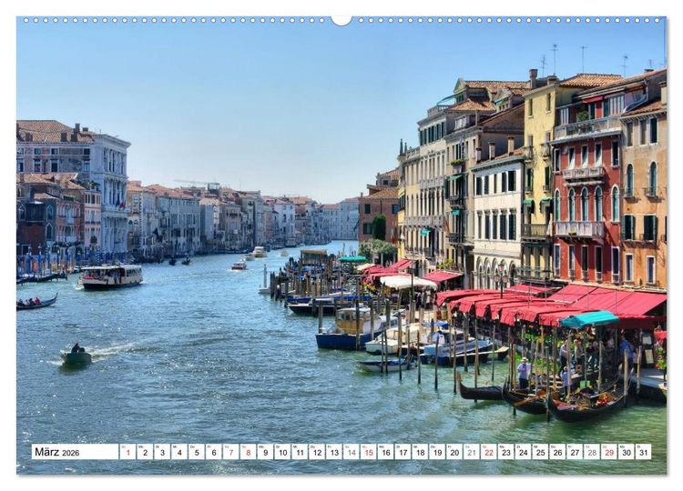 Produktbild: Venedig - Die traumhaft sch&ouml;ne Lagunenstadt (hochwertiger Premium Wandkalender 2026 DIN A2 quer), Kunstdruck in Hochglanz