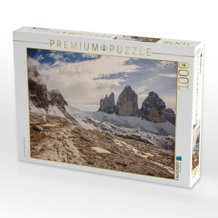 Produktbild: CALVENDO Puzzle Drei Zinnen Gipfel im Schnee | 1000 Teile Lege-Gr&ouml;&szlig;e 64x48cm Foto-Puzzle f&uuml;r gl&uuml;ckliche Stunden
