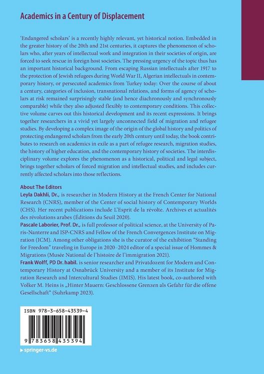 Produktbild: Academics in a Century of Displacement