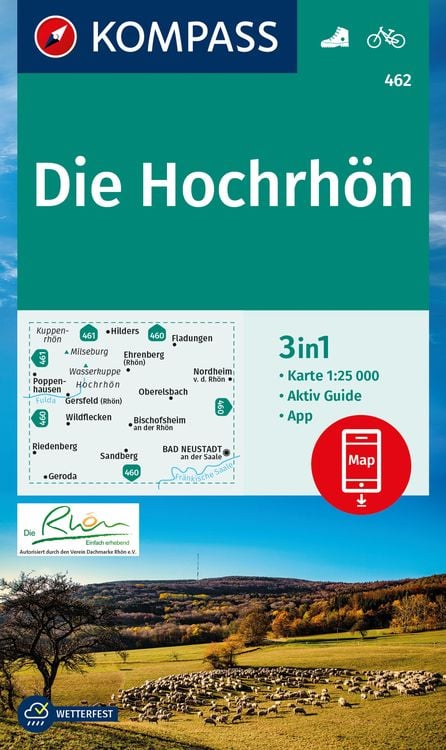 Produktbild: KOMPASS Wanderkarte 462 Die Hochrhön 1:25.000