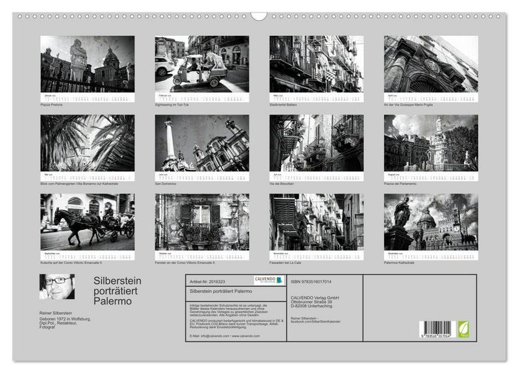 Produktbild: Silberstein portr&auml;tiert Palermo (Wandkalender 2026 DIN A2 quer), CALVENDO Monatskalender