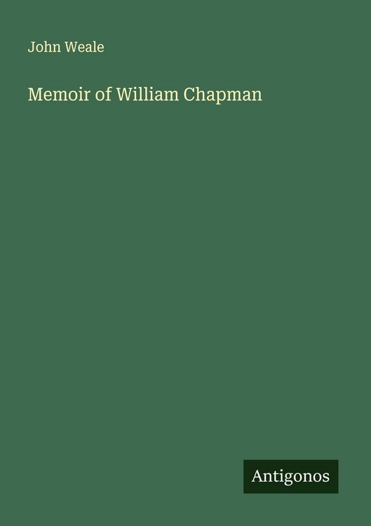 Produktbild: Memoir of William Chapman