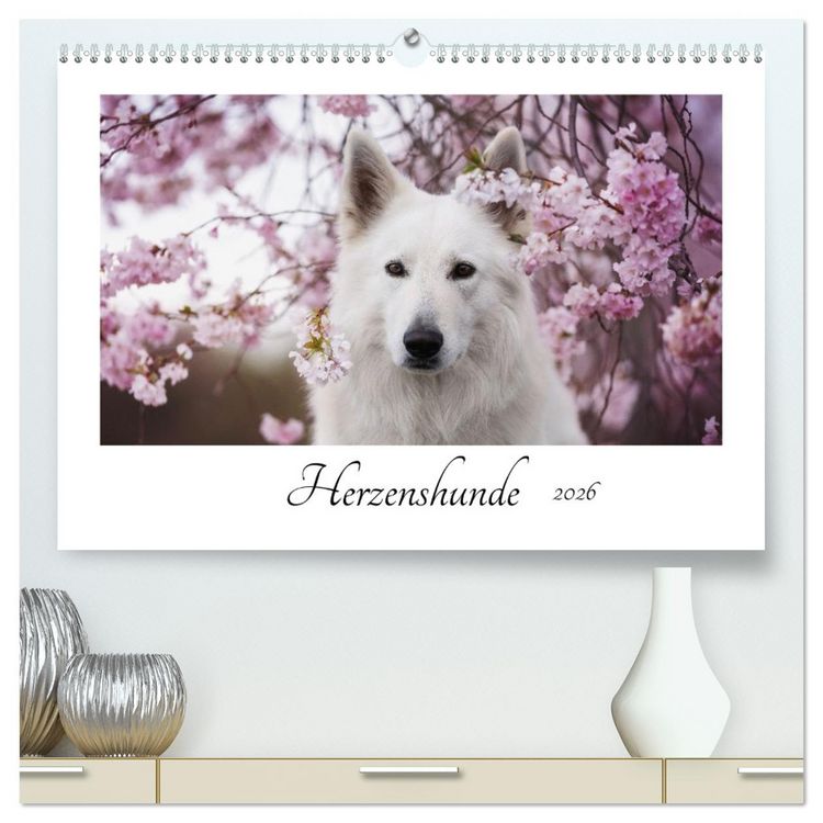 Produktbild: Herzenshunde 2026 (hochwertiger Premium Wandkalender 2026 DIN A2 quer), Kunstdruck in Hochglanz