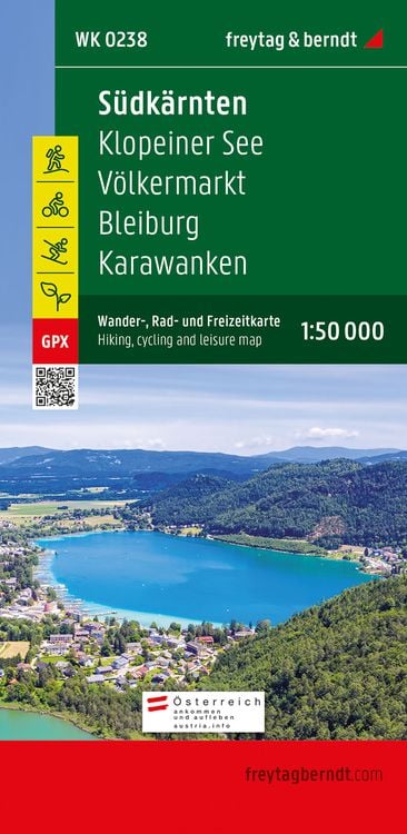 Produktbild: Südkärnten - Klopeiner See - Völkermarkt - Bleiburg - Karawanken, Wander + Radkarte 1:50.000