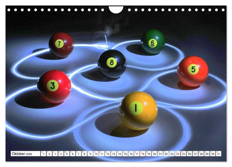 Produktbild: Indoor Aktivit&auml;ten. Billard, Darts und Bowling. Impressionen (Wandkalender 2026 DIN A4 quer), CALVENDO Monatskalender