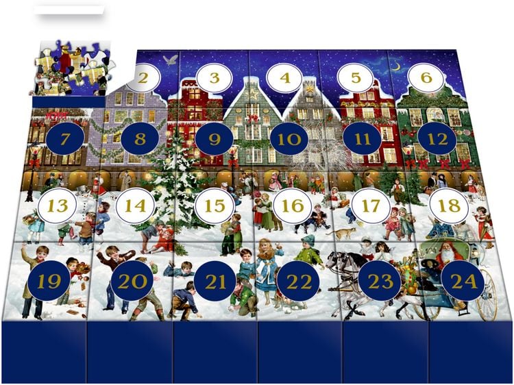 Produktbild: Puzzle-Adventskalender &ndash; Winterabend in der Stadt