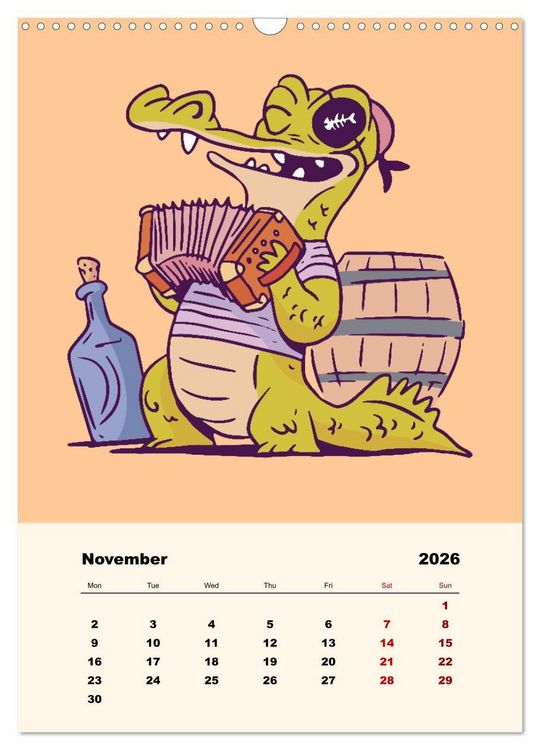 Produktbild: The Funny Pirates (Wall Calendar 2026 DIN A3 portrait), CALVENDO 12 Month Wall Calendar