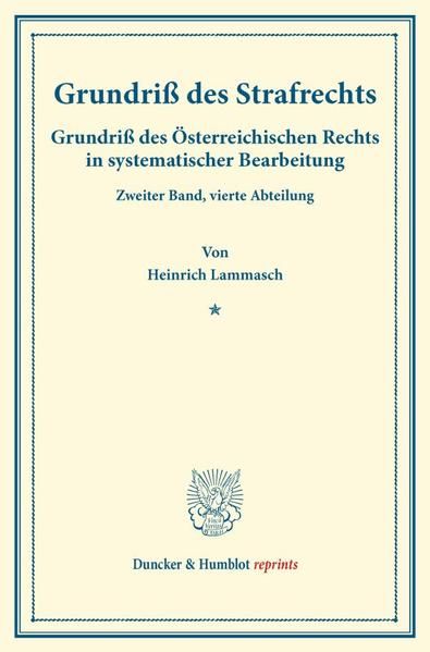 Produktbild: Grundri&szlig; des Strafrechts.