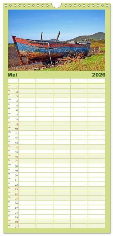 Produktbild: Familienplaner 2026 - Skellig Coast - Irlands sch&ouml;nste K&uuml;ste mit 5 Spalten (Wandkalender, 21 x 45 cm) CALVENDO