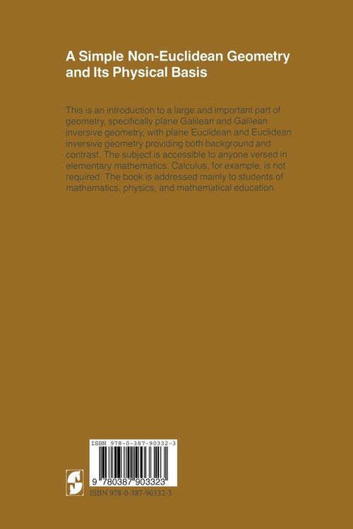Produktbild: A Simple Non-Euclidean Geometry and Its Physical Basis