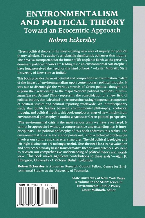Produktbild: Environmentalism and Political Theory