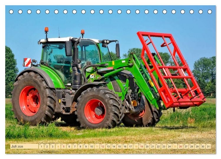Produktbild: Traktoren - Giganten in der Landwirtschaft (Tischkalender 2026 DIN A5 quer), CALVENDO Monatskalender