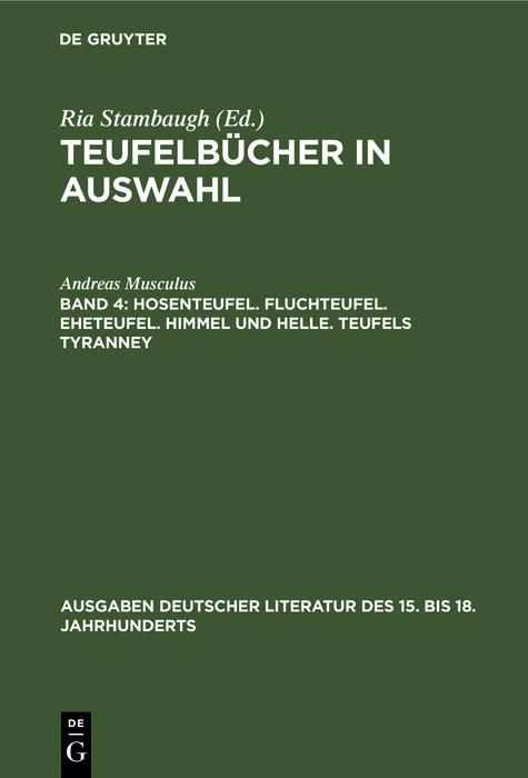 Produktbild: Hosenteufel. Fluchteufel. Eheteufel. Himmel und Helle. Teufels Tyranney