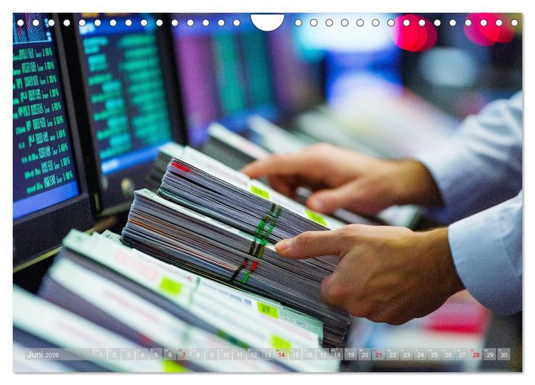 Produktbild: B&ouml;rsenkalender &ndash; der Kalender f&uuml;r Aktien, Trader und B&ouml;rsenprofis. (Wandkalender 2026 DIN A4 quer), CALVENDO Monatskalender