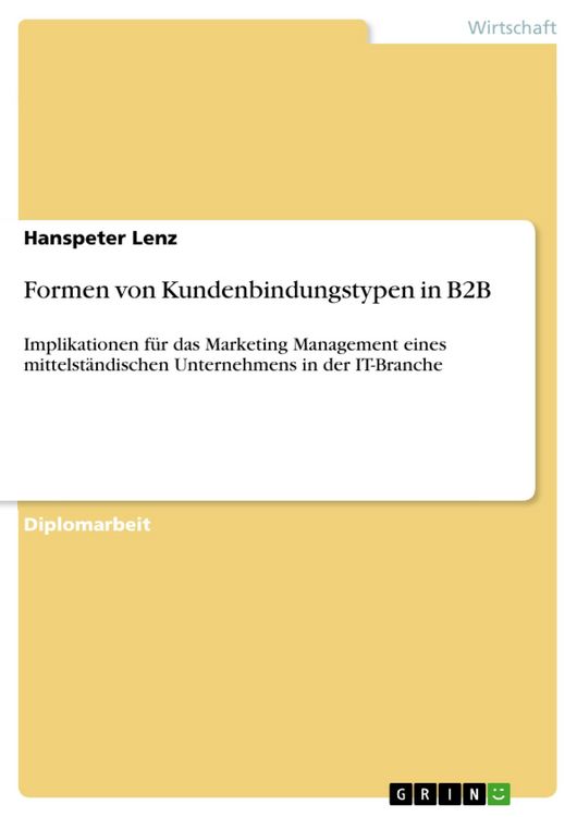 Produktbild: Formen von Kundenbindungstypen in B2B