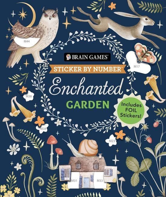 Produktbild: Brain Games - Sticker by Number: Enchanted Garden (24 Images to Sticker)