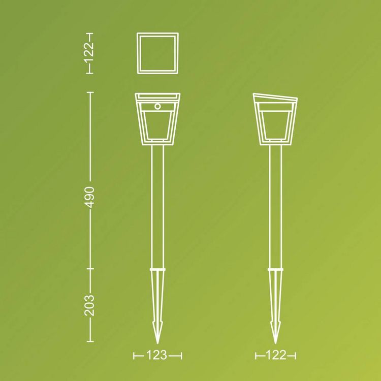 Produktbild: Philips LED 929004632001 Nissa Solar-Außenstandleuchte LED LED fest eingebaut 1.8W Schwarz