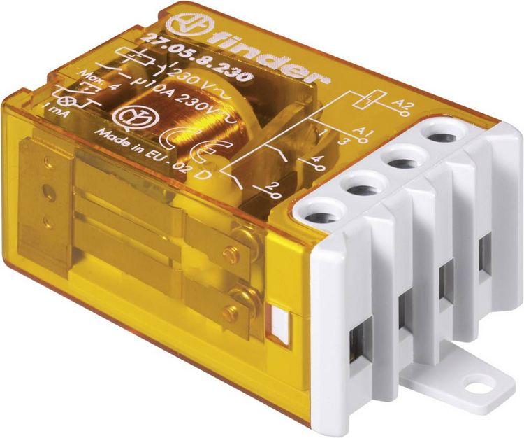 Produktbild: Finder Stromsto&szlig;-Schalter Unterputz 27.01.8.230.0000 1 Schlie&szlig;er 230 V/AC 10A 2300 VA 1St.