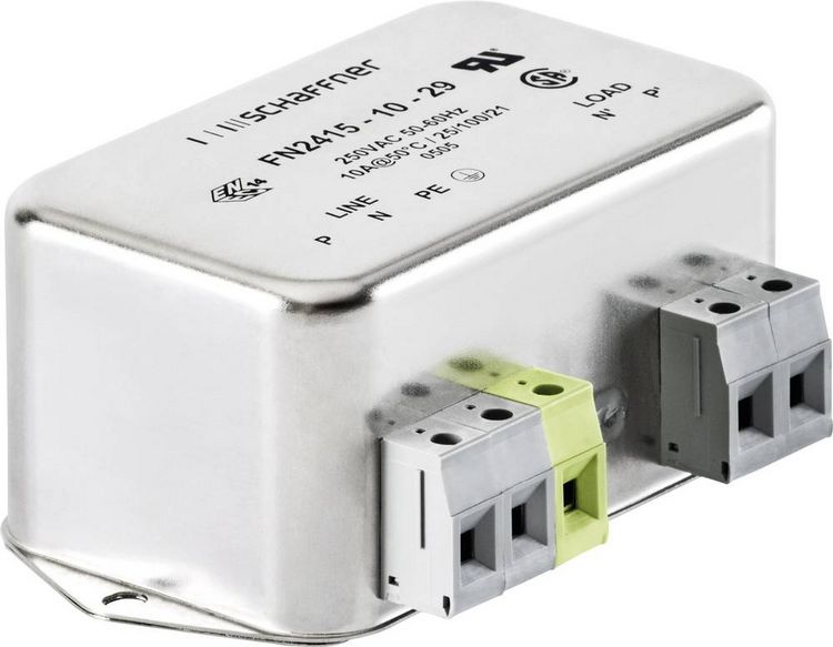 Produktbild: Schaffner FN2415-6-29 FN2415-6-29 Entst&ouml;rfilter 250 V/AC 6 A (L x B x H) 94 x 58 x 45.4 mm 1 St.