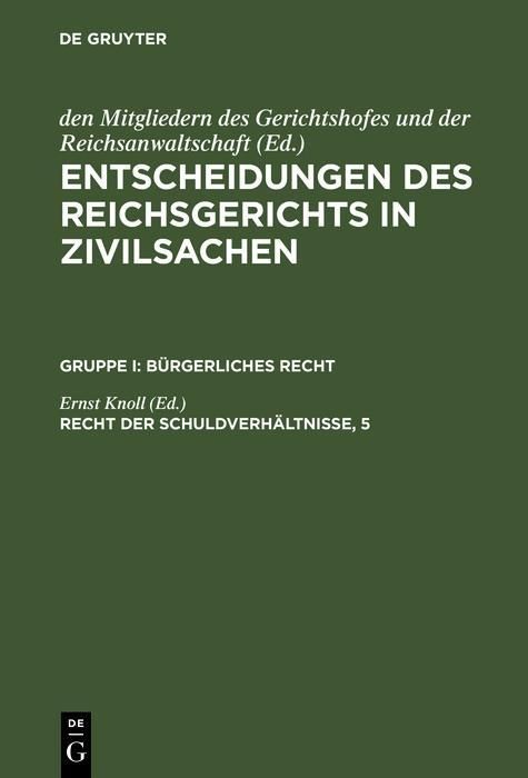 Produktbild: Recht der Schuldverh&auml;ltnisse, 5