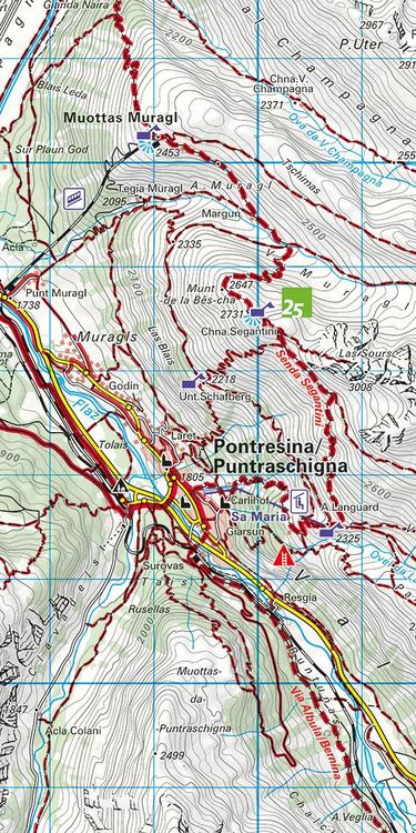 Produktbild: K&uuml;mmerly+Frey Wanderkarte 47 Bernina, Pontresina, Val Poschiavo 1:40.000