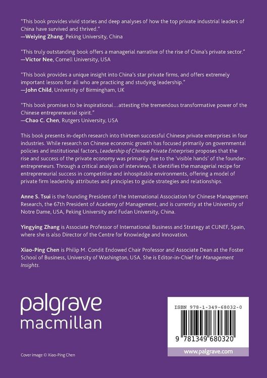 Produktbild: Leadership of Chinese Private Enterprises