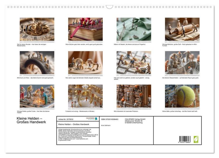 Produktbild: Kleine Helden &ndash; Gro&szlig;es Handwerk (Wandkalender 2026 DIN A2 quer), CALVENDO Monatskalender