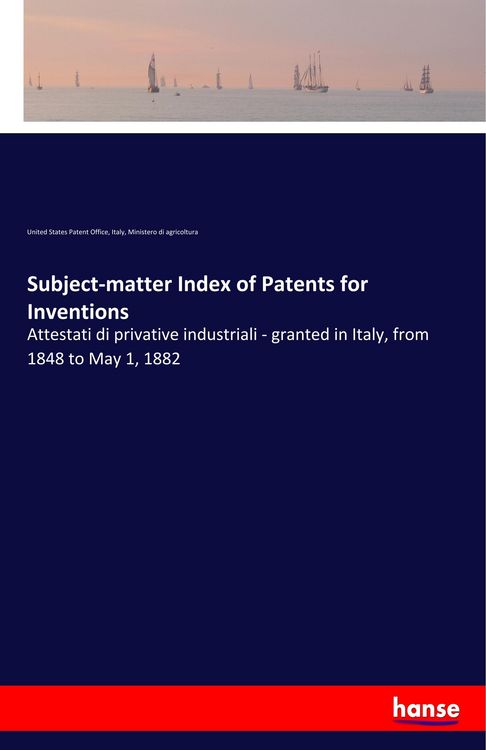 Produktbild: Subject-matter Index of Patents for Inventions