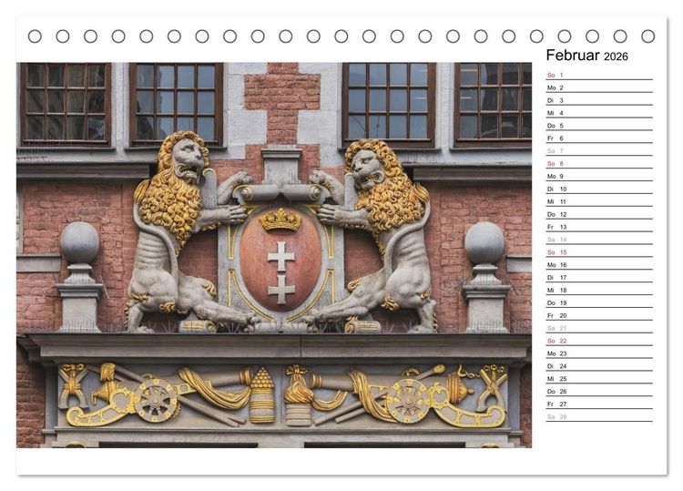 Produktbild: Danzig - Zeit f&uuml;r Entdeckungen (Tischkalender 2026 DIN A5 quer), CALVENDO Monatskalender