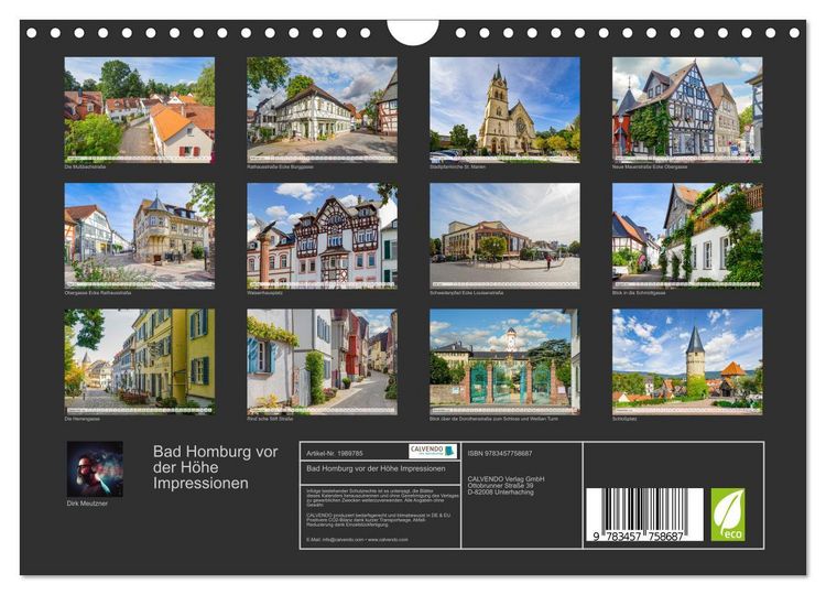 Produktbild: Bad Homburg vor der H&ouml;he Impressionen (Wandkalender 2026 DIN A4 quer), CALVENDO Monatskalender
