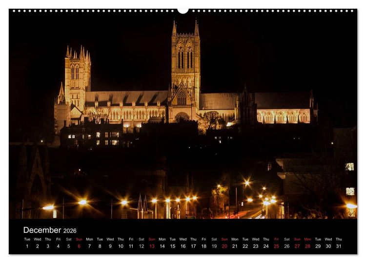 Produktbild: Anglican Cathedrals (High Quality Premium Wall Calendar 2026 DIN A2 landscape),CALVENDO 12 Month Wall Calendar