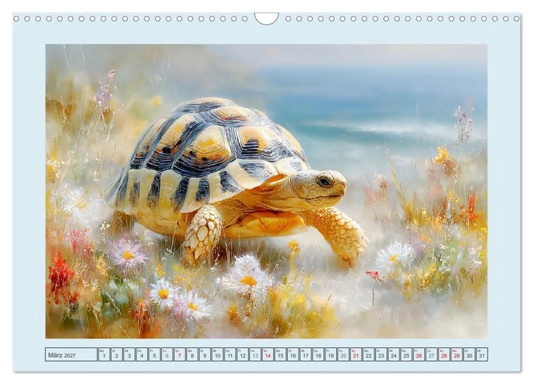 Produktbild: Schildkr&ouml;ten. Gut gepanzert und niemals in Eile (Wandkalender 2027 DIN A3 quer), CALVENDO Monatskalender