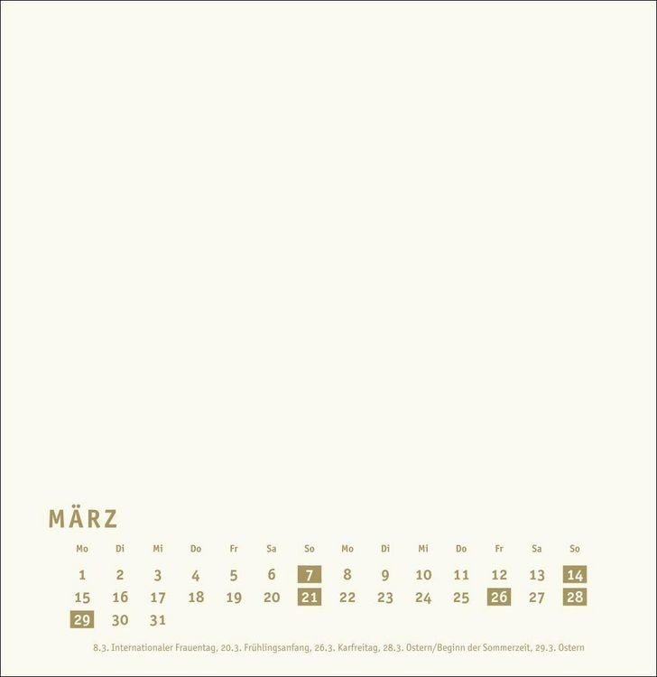 Produktbild: Premium-Bastelkalender gold gro&szlig; 2027