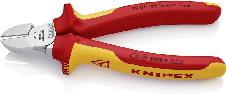 Produktbild: Knipex 70 06 160 VDE Seitenschneider mit Facette 160mm