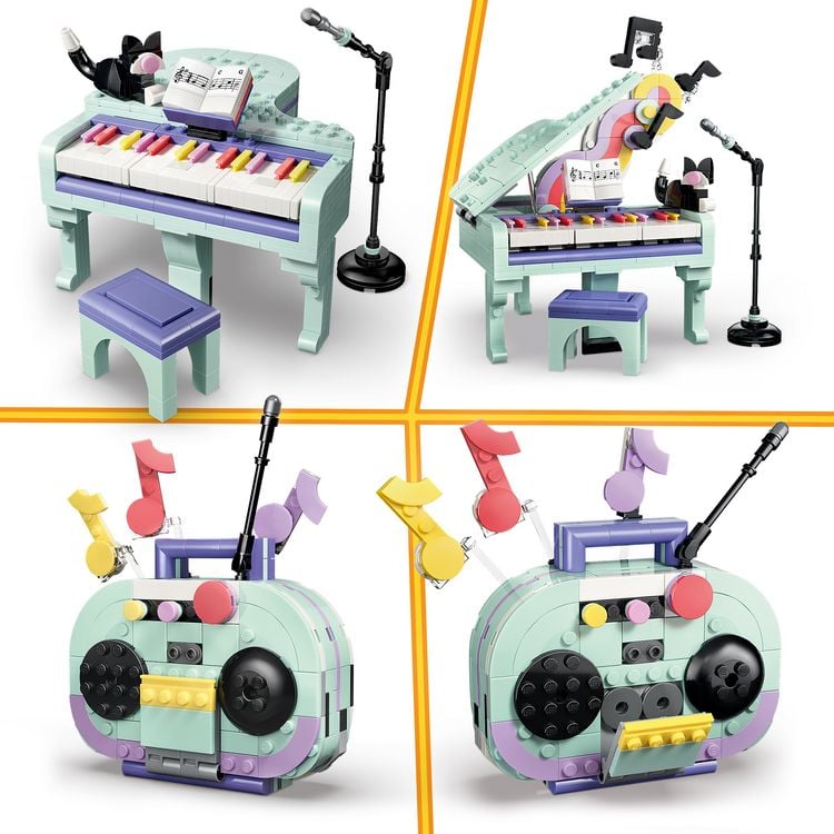 Produktbild: LEGO Creator 3-in-1-Set 31392 Deko-Klavier mit Katze, Spielzeug ab 9