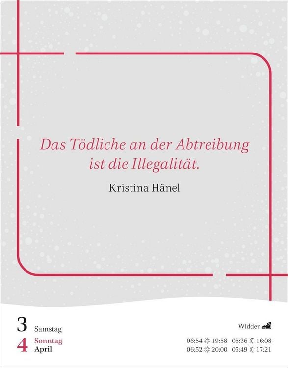 Produktbild: Starke Worte von starken Frauen Tagesabrei&szlig;kalender 2027