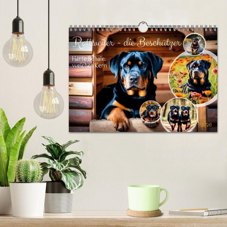 Produktbild: Rottweiler - die Besch&uuml;tzer (Wandkalender 2026 DIN A4 quer), CALVENDO Monatskalender