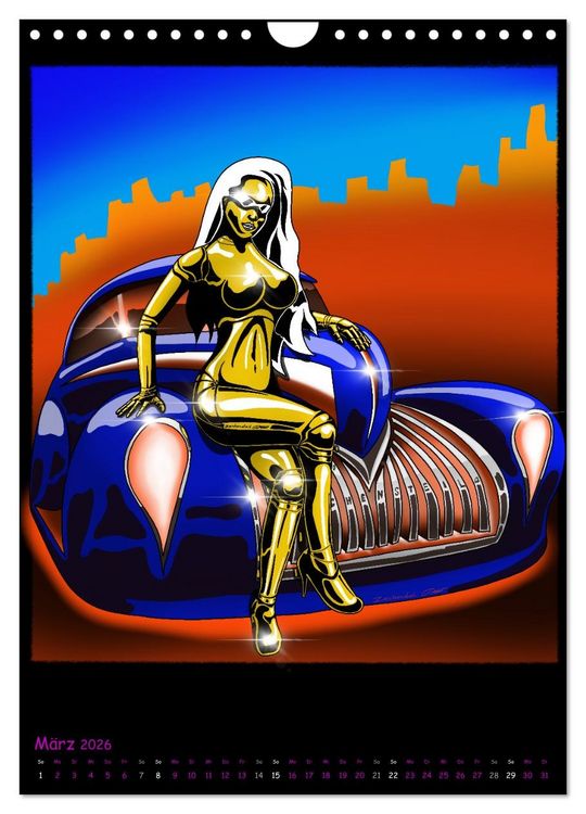 Produktbild: CYBER PINUPS (Wandkalender 2026 DIN A4 hoch), CALVENDO Monatskalender