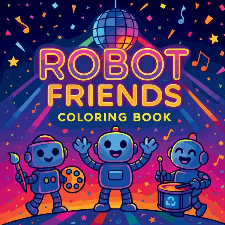 Produktbild: Robot Friends - Coloring Book
