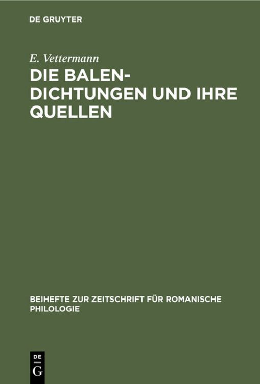 Produktbild: Die Balen-Dichtungen und ihre Quellen