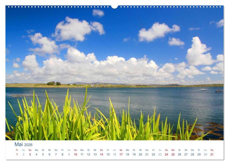 Produktbild: Irland 2026. Impressionen zwischen gr&uuml;nen H&uuml;geln und blauen K&uuml;sten (Wandkalender 2026 DIN A2 quer), CALVENDO Monatskalender